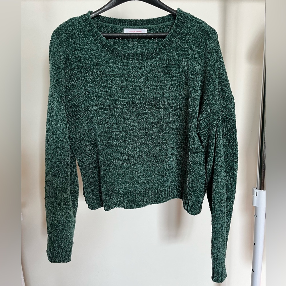 It’s Too Cool For School Green Sweater